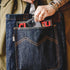 Retro 14oz Denim Crossbody Tote Bag – Embroidered Shoulder Bag